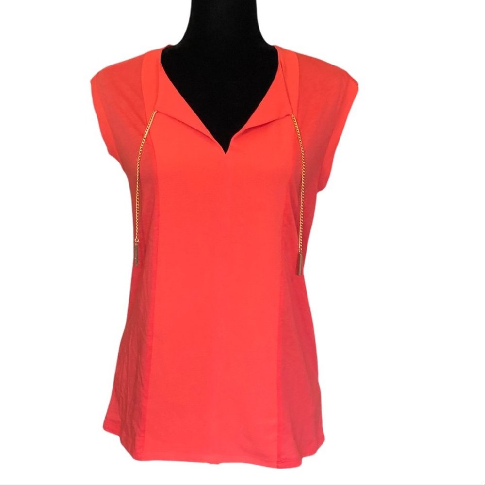Michael Michael Kors Chain Tie Sleeveless Blouse